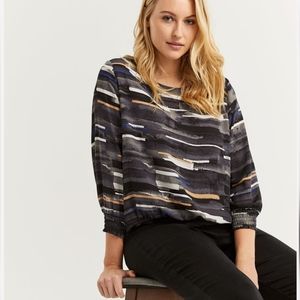 Reitmans 3/4 inch sleeve blouse with smocking